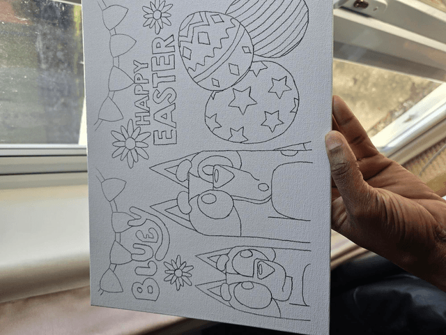Bluey Easter Sketched Canvas 