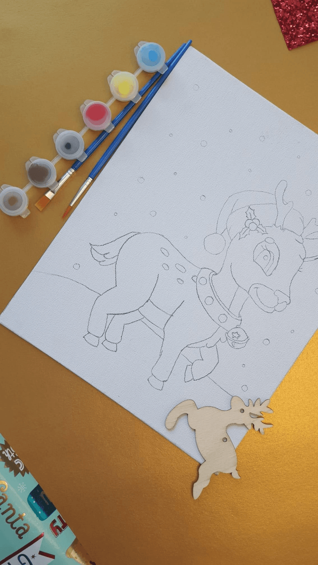 Kids Reindeer Canvas Set
