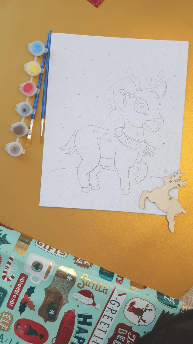 Kids Reindeer Canvas Set