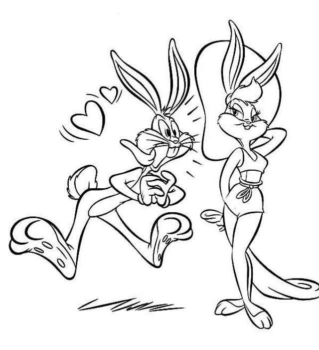 Bugs and Lola Presketched Canvas 